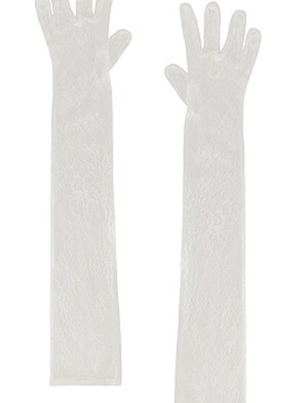 Nana Jacqueline White Lace Opera Gloves - Long Bridal Evening Gloves